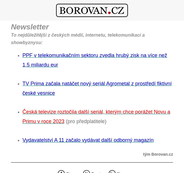 Aleš Borovan: Zprávy z médií a telekomunikací – červen 2026 | Nuslet.cz