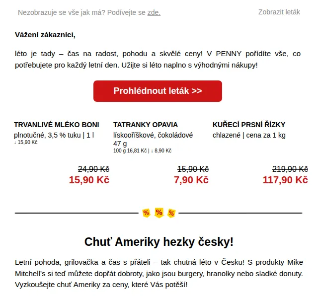 Penny letní leták – červenec 2026 | Nuslet.cz