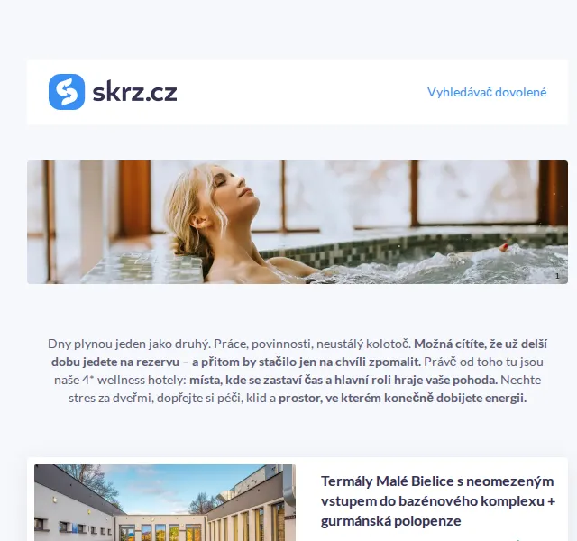 Vánoce na Skrz: Wellness pobyty se slevou až 44 % – červen 2026 | Nuslet.cz