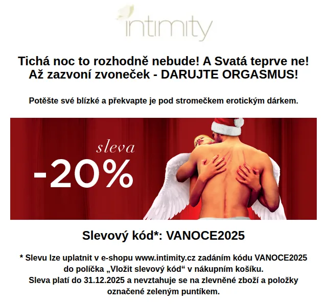 Intimity.cz: Erotické dárky se slevou 20% – Duben 2026