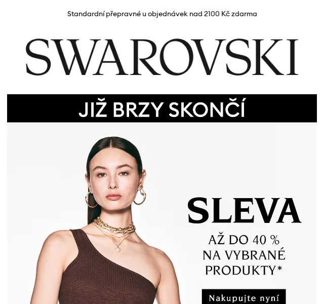 Swarovski: Slevy až 40 % na vybrané produkty – červen 2026 | Nuslet.cz
