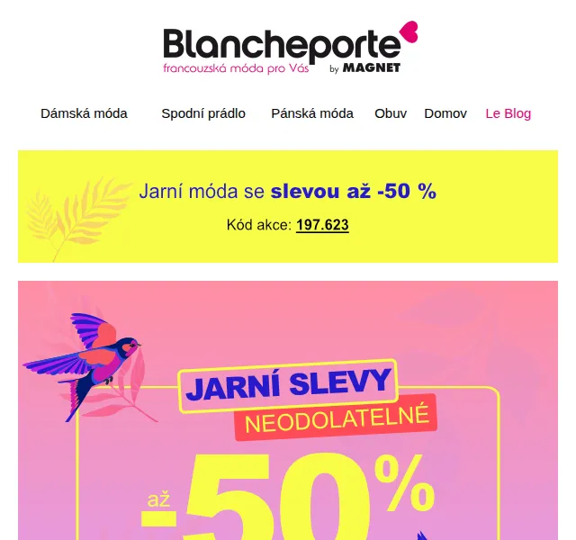Blancheporte: Jarní slevy až 50 % – červenec 2026 | Nuslet.cz
