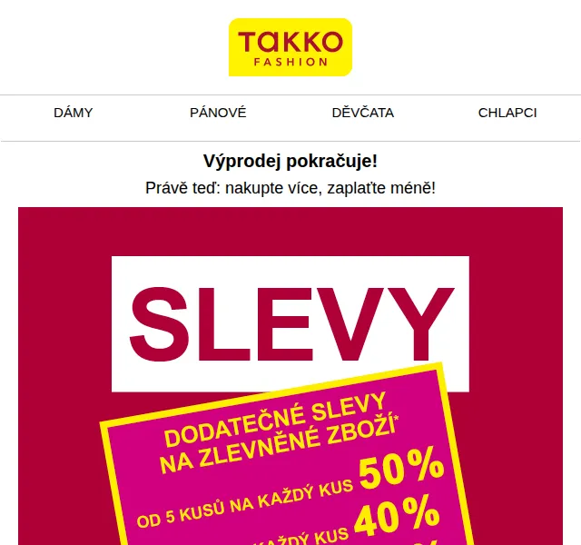 Takko Fashion: Až 50% na již zlevněné zboží – červenec 2022 | Nuslet.cz