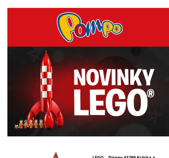 Pompo E-shop: LEGO sleva – Triceratops, Kakamorové – červen 2026