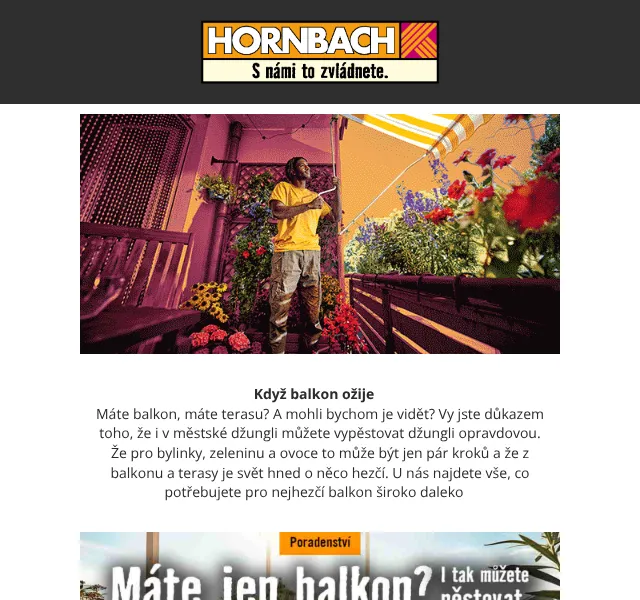 HORNBACH: Vybavení na balkon a terasu – květen 2026 | Nuslet.cz