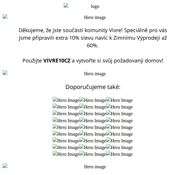 Vivre: Extra sleva 10 % k výprodeji až 60 % – červen 2026 | Nuslet.cz