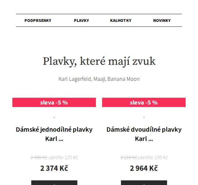 Astratex.cz: Slevy až 40 % na plavky Karl Lagerfeld – červen 2026 | Nuslet.cz