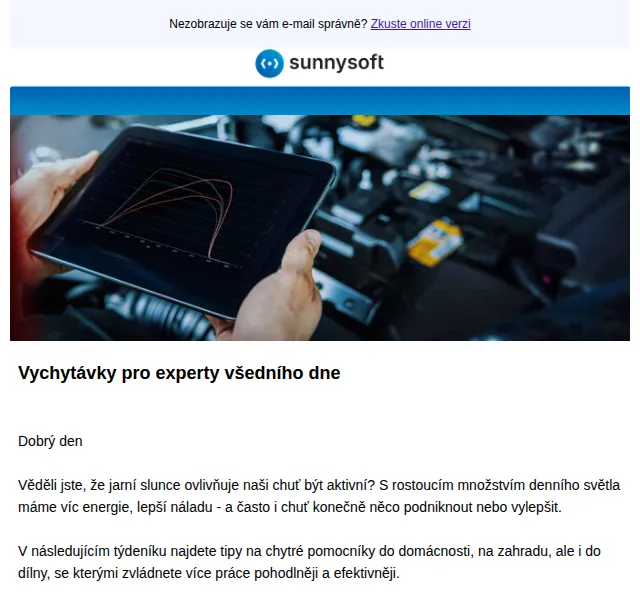 Sunnysoft.cz: Inspekční kamery, zavlažování a vysílačky – červen 2026 | Nuslet.cz