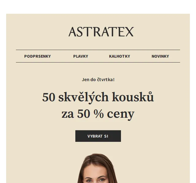 Astratex.cz: 50 kousků se slevou 50 % – červen 2026 | Nuslet.cz