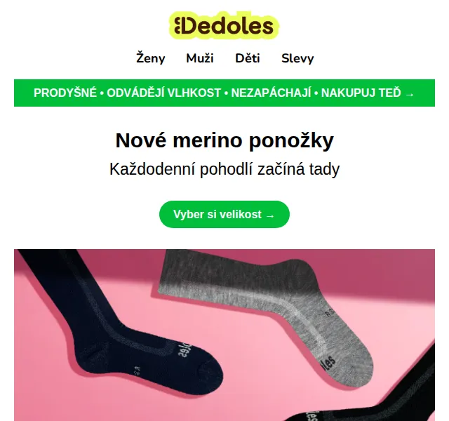 Dedoles: Nové merino ponožky – červen 2026 | Nuslet.cz