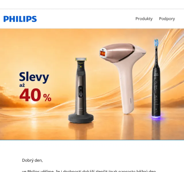 Philips: sleva až 40 % – červen 2026 | Nuslet.cz