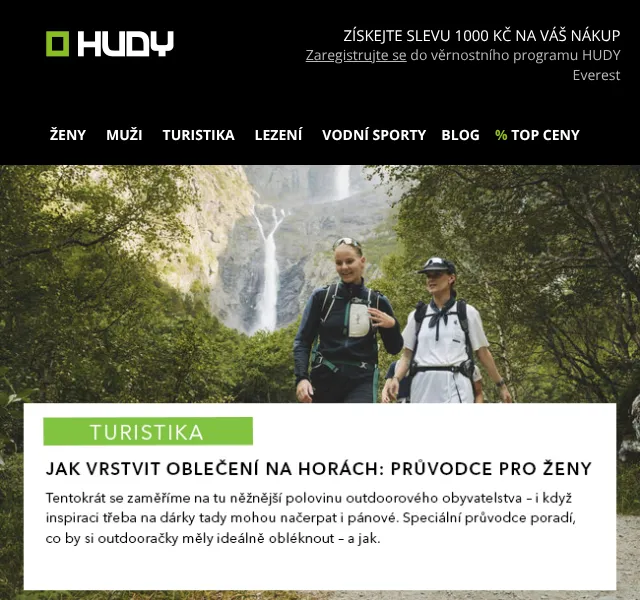 Hudy: Sleva 1000 Kc na nakup – zari 2026