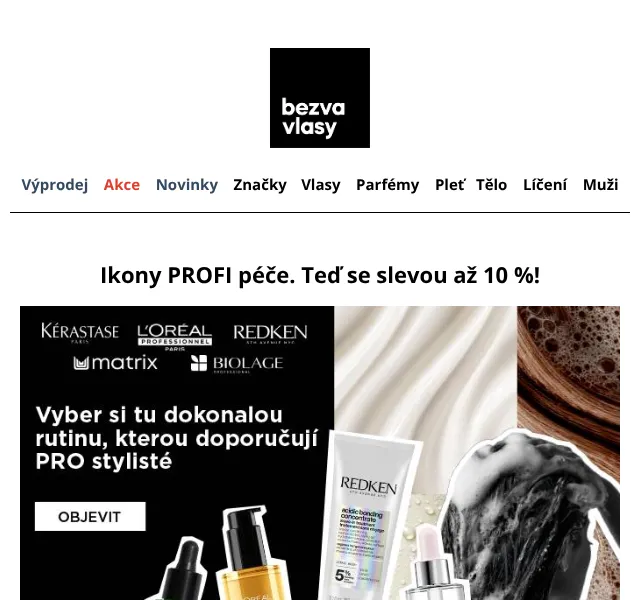 Bezvavlasy.cz: L'Oréal, Kérastase, Matrix až -10 % – září 2026