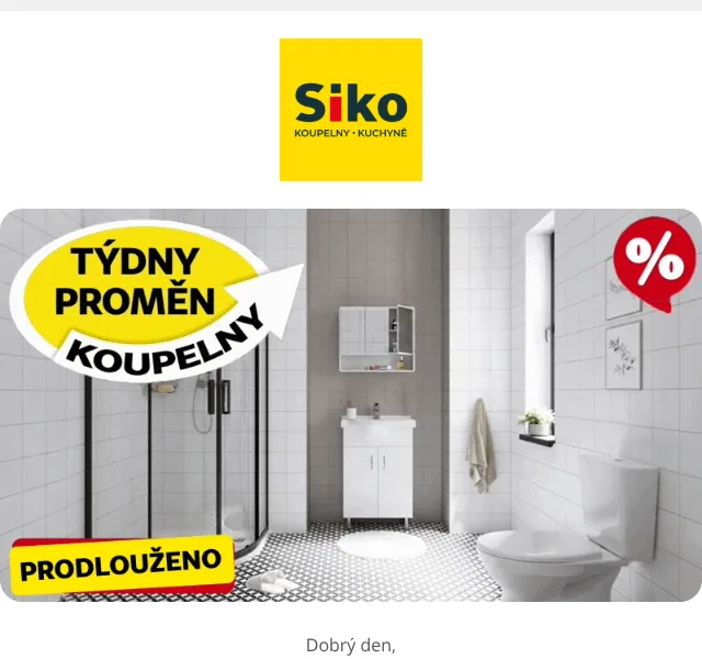 SIKO KOUPELNY: Sprchy a baterie se slevou 20 % – květen 2026