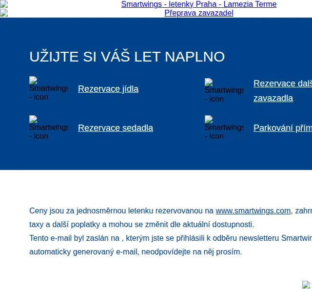 Smartwings: Letenky do Lamezia Terme od 4 030 Kč – červen 2026 | Nuslet.cz