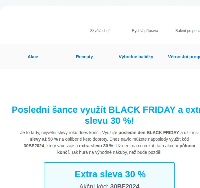 KetoDiet: Black Friday slevy až 50 % + extra 30 % – červen 2026 | Nuslet.cz