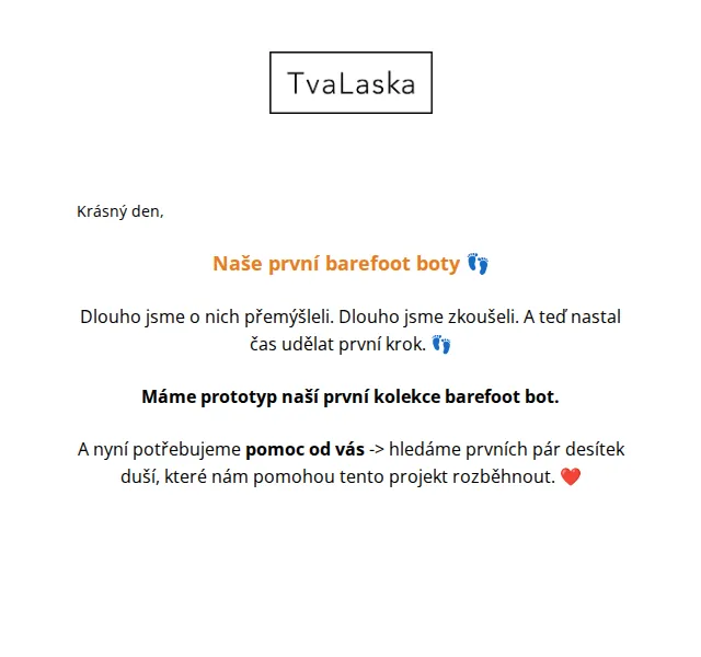 TvaLaska: barefoot boty za 1890 Kč – červen 2026 | Nuslet.cz