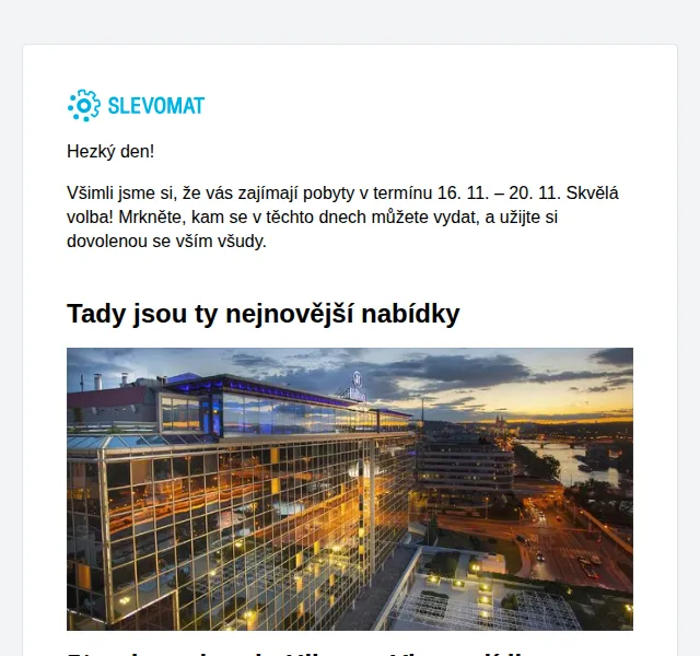 Slevomat: Pobyty od 990 Kč – červen 2026 | Nuslet.cz