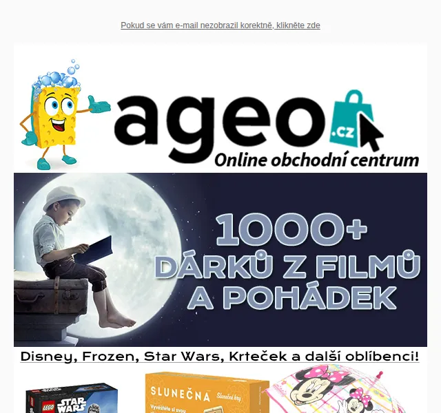 Ageo: 1000+ dárků z filmů a pohádek – červen 2026 | Nuslet.cz