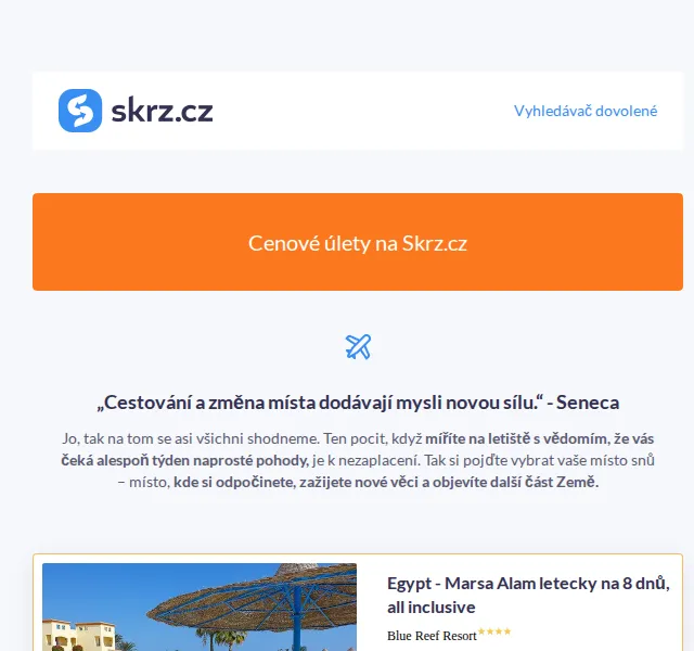 Vánoce na Skrz: Last Minute Egypt za 10 990 Kč – červen 2026 | Nuslet.cz