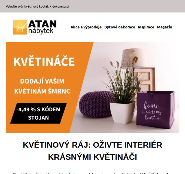 ATAN nábytek: Květináče od 58 Kč – červen 2026 | Nuslet.cz