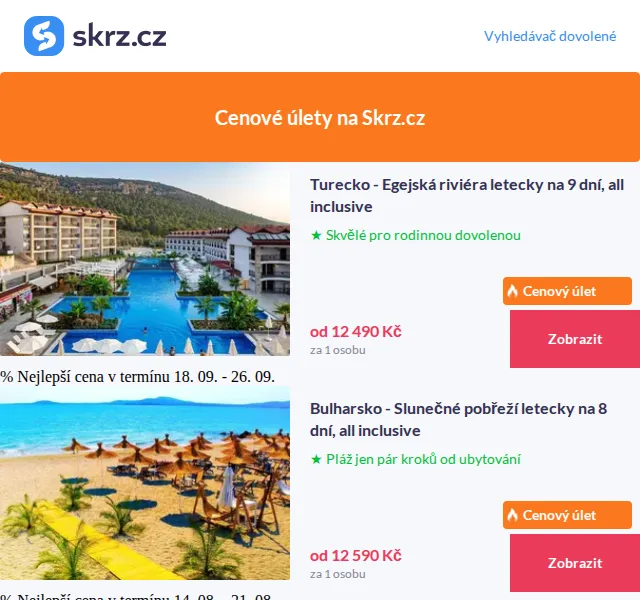 Skrz: Cenové úlety do Turecka od 12 490 Kč – červen 2026 | Nuslet.cz