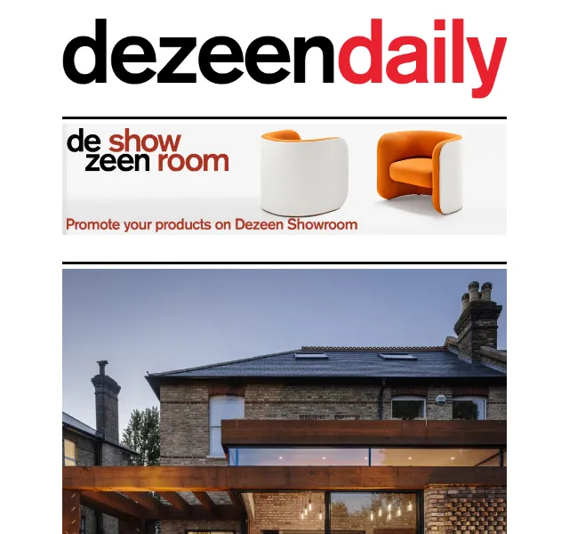 Dezeen Daily: Nová kolekce architektury a designu – červen 2026 | Nuslet.cz