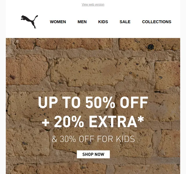 PUMA: Sleva až 50 % + 20 % extra s kódem APRIL – červen 2026 | Nuslet.cz
