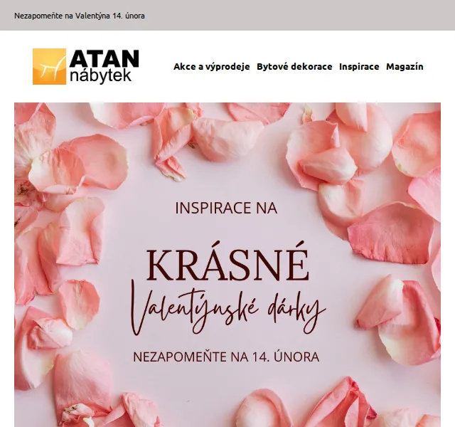 ATAN nábytek: Valentýnské dárky se slevou – červenec 2026 | Nuslet.cz
