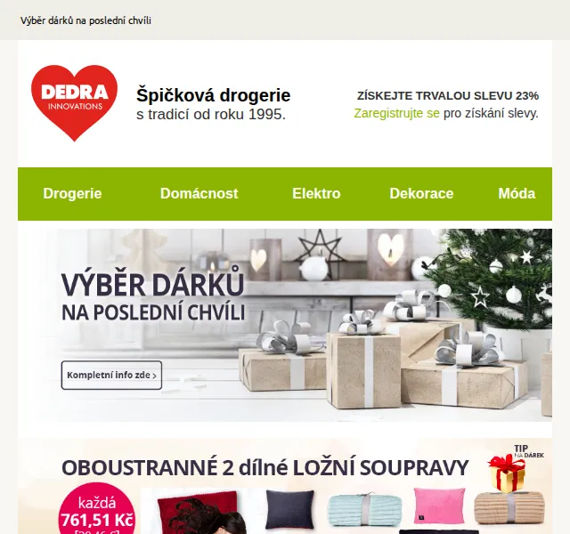 Novinky DEDRA INNOVATIONS: Sleva 23 % – červen 2026 | Nuslet.cz