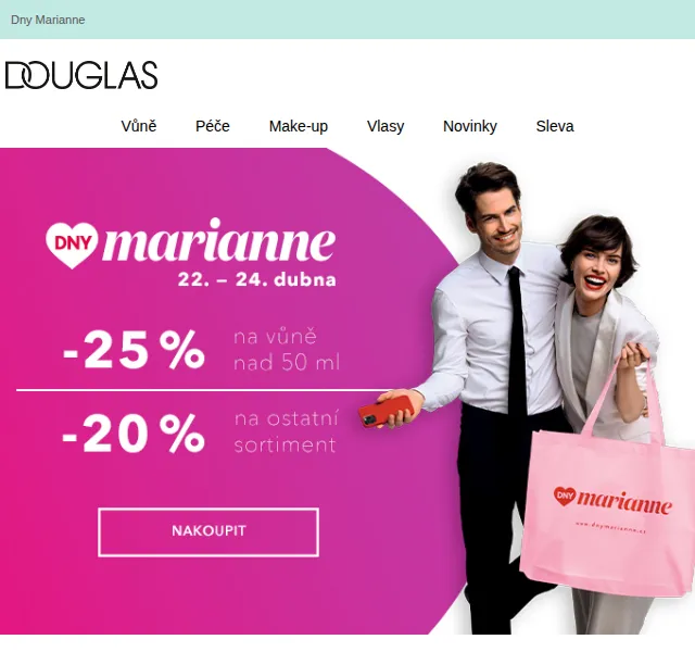 Douglas CZ: Sleva až 25 % na vůně – červen 2026 | Nuslet.cz