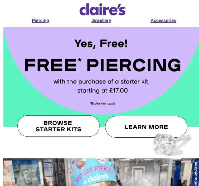 Claire's: Piercing a šperky – červen 2026 | Nuslet.cz