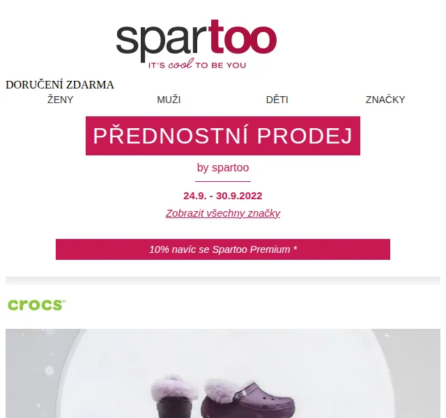 Spartoo: Až -50 % na Crocs, Geographical Norway a Carmela – červen 2026 | Nuslet.cz