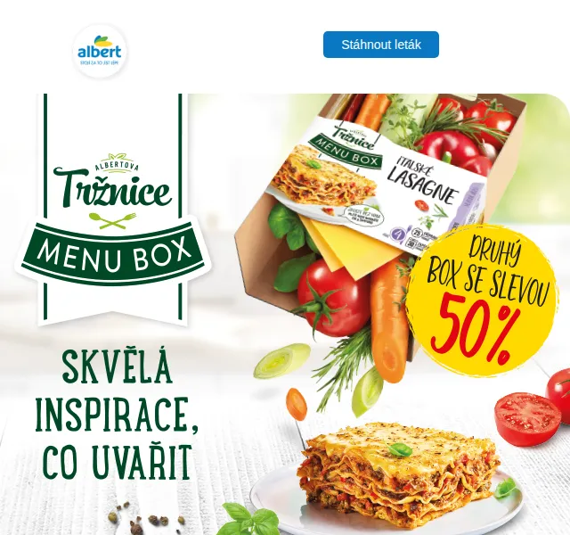 Albert: Menu Box s 50% slevou na 2. box – červen 2026 | Nuslet.cz