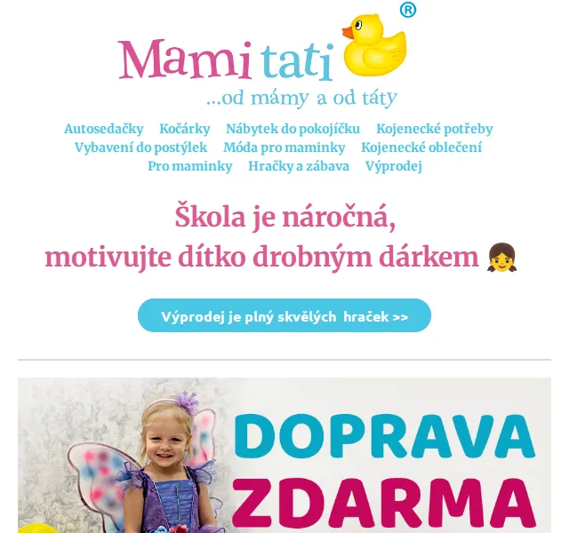 Mamitati.cz: Doprava ZDARMA a výprodej hraček – červen 2026 | Nuslet.cz
