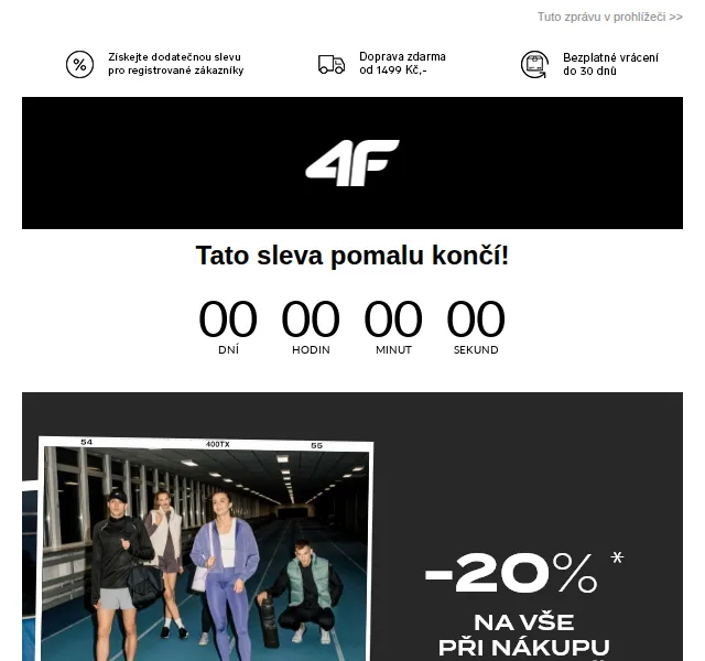 4Fstore: Sleva 20 % na vše – březen 2026 | Nuslet.cz