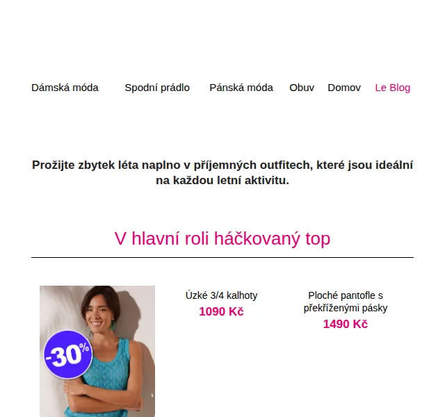 Blancheporte: sleva 30 % na letní módu – červen 2026 | Nuslet.cz