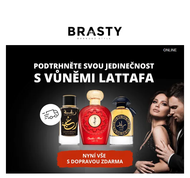 BRASTY: Doprava zdarma na Lattafa parfémy – červen 2026 | Nuslet.cz