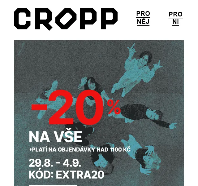 Cropp: 20% sleva na vše – červen 2026 | Nuslet.cz