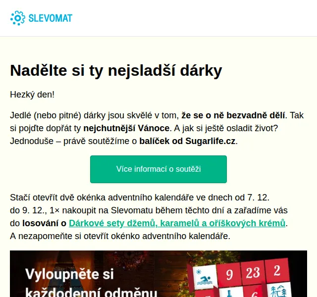 Slevomat: Dárkové balíčky Sugarlife, čaje a vína – prosinec 2026 | Nuslet.cz