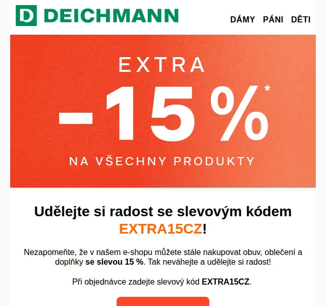 DEICHMANN: Sleva 15 % – červen 2026 | Nuslet.cz