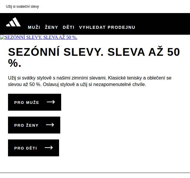 Adidas: Zimní slevy až 50 % – červen 2026 | Nuslet.cz