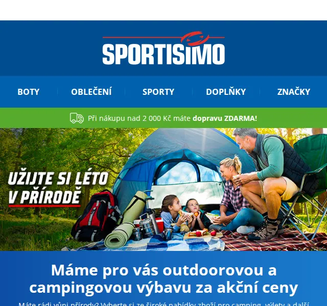 Sportisimo: Outdoorová výbava se slevou až 35 % – červen 2026 | Nuslet.cz