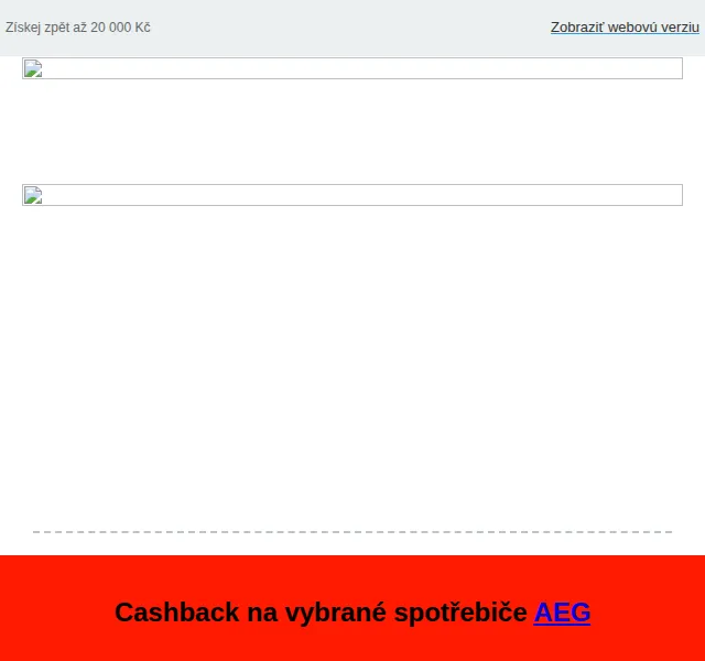 OKAY: Cashback až 20 000 Kč na spotřebiče AEG – červen 2026 | Nuslet.cz