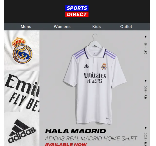 Sportsdirect.com: Dresy Realu Madrid – červen 2026 | Nuslet.cz