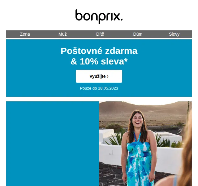 Bonprix: 10% sleva a poštovné zdarma – červen 2026 | Nuslet.cz