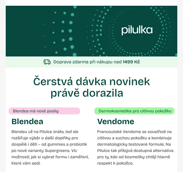 Pilulka.cz: 12 nových značek – září 2026
