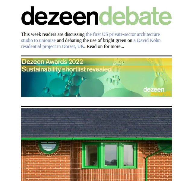 Dezeen Daily: Architektura a design – červen 2026 | Nuslet.cz