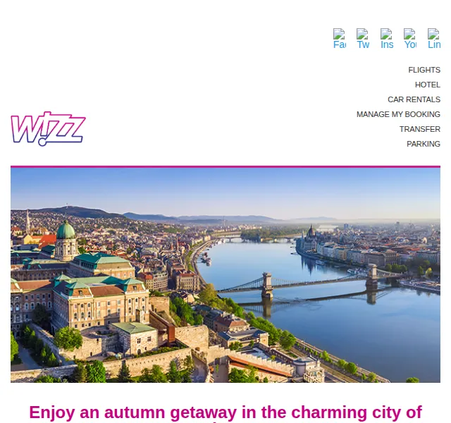 Wizz Air: 20% sleva na letenky do Budapešti – září 2022 | Nuslet.cz
