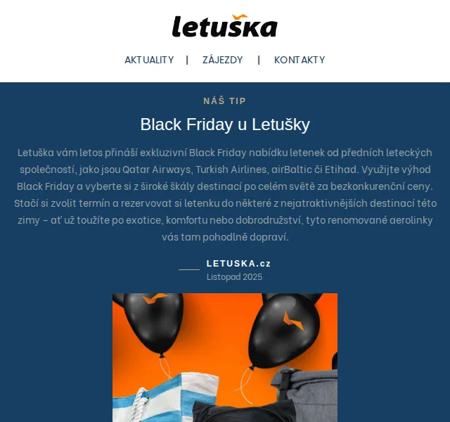 Letuška.cz: Black Friday sleva 20 % na zájezdy do New Yorku – červen 2026 | Nuslet.cz